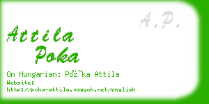 attila poka business card